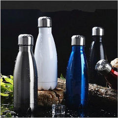 Stainless Steel Water Bottle – 500ml Cola Shape | Maroon ,Black| Hot & Cold Nawazia
