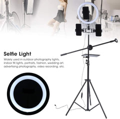 Ring Light Sound Card Tray with Live Microphone Stand | Adjustable Threaded Clamp Clip | Tripod Bracket Accessories with Mobile Phone Holder Nawazia