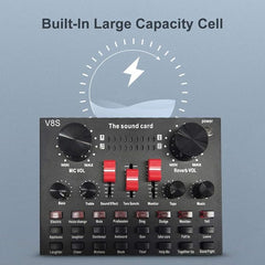 V8S Live Streaming Sound Adapter – High-Quality Audio Interface for Phones and Lap Microphones Nawazia