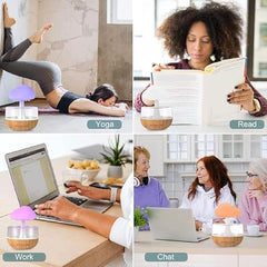 Rain Cloud Humidifier | 450ml Mini Cool Mist Humidifier with 7 LED Lights | USB Personal Desktop Humidifier Nawazia