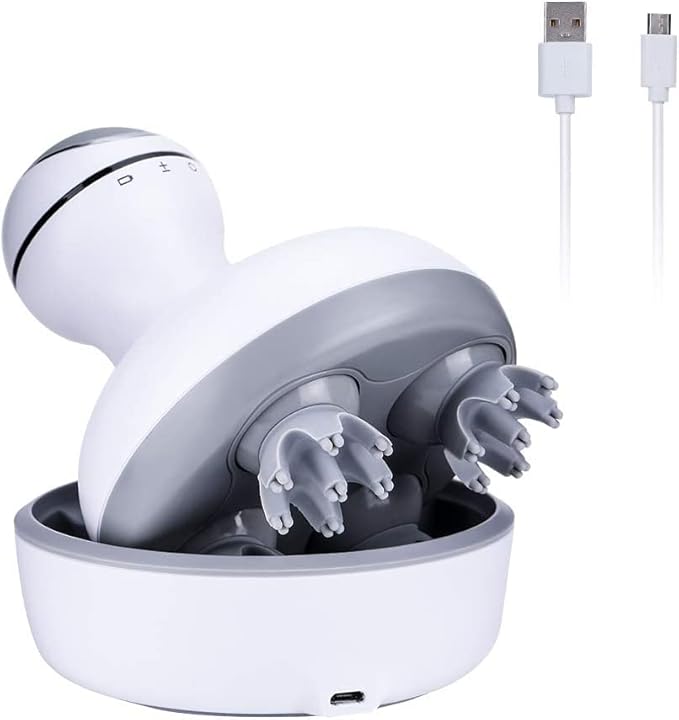 Smart 4D Head Massager | Electric Scalp Massager with 4 Heads & 84 Nodes | Hair Growth & Stress Relief Nawazia