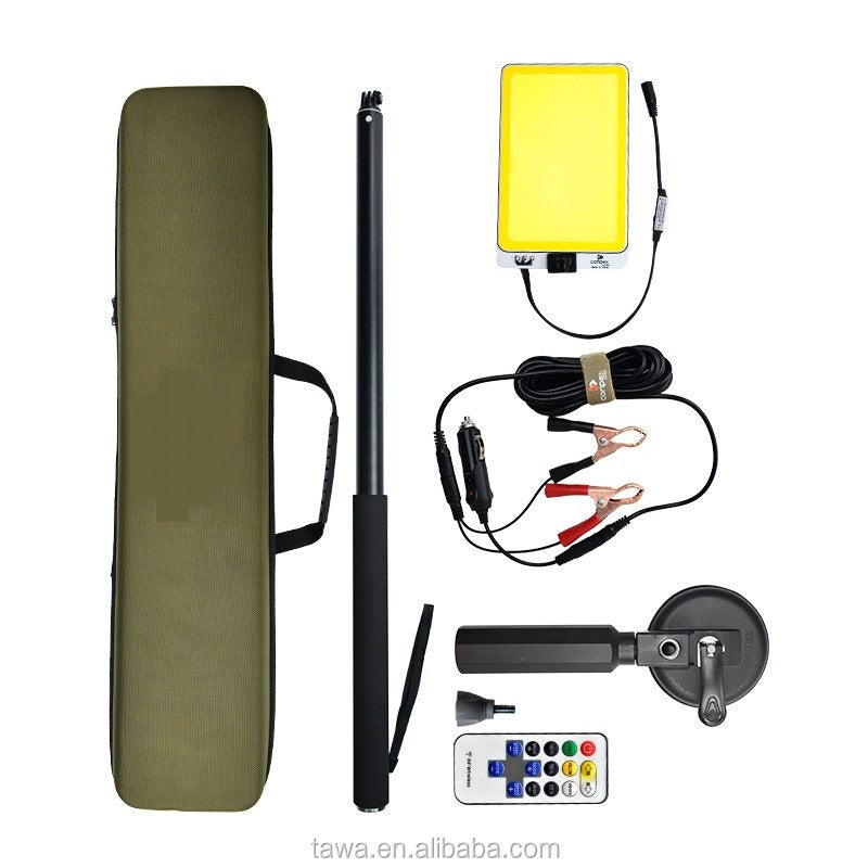 DC 12V Dual-Color LED Camping Light | Telescopic Rod Outdoor Light for BBQ, Night Parties & Camping Nawazia