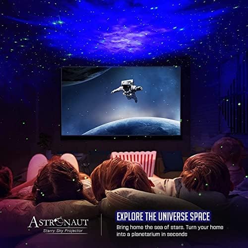 Astronaut Galaxy Star Projector Night Light | Starry Nebula Ceiling LED Lamp with Timer & Remote Nawazia