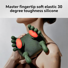Master Hand Neck & Shoulder Massager with Heat – 3 Modes, 2 Temperature Levels, Cordless Design – Green