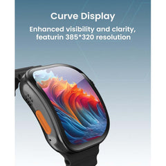 TC41 Curve Smartwatch - 2.01" AMOLED Display, AI Assistant, Bluetooth Calls, Wireless Charging, IP68 Waterproof, Fitness Tracker in Sleek Black Design Nawazia