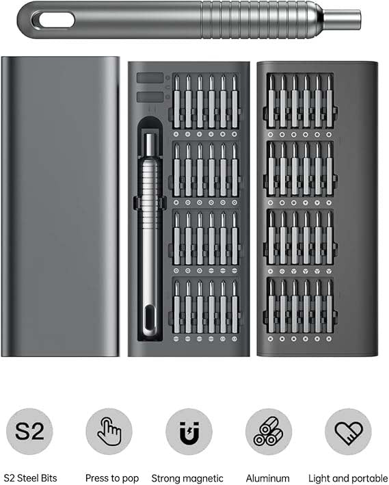 51-in-1 Precision Screwdriver Set | Portable Magnetic Screwdriver Kit with 48 Bits for Torx, Hex & Small Repairs Nawazia