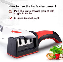 Compact Pull-Through Kitchen Knife Sharpener | Efficient Tool for Home Kitchens Nawazia