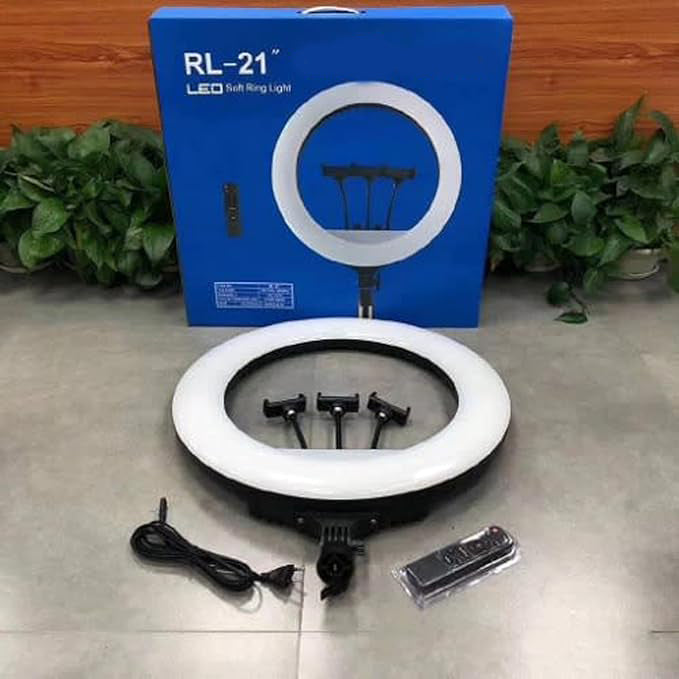 RL-21 Inch Special Ring Fill Light | Professional Lighting for Live Broadcast & Anchors | Adjustable Brightness with Stand Nawazia