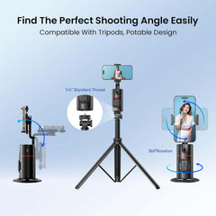 Tripod with Fill Lights – Smart 360° Rotation, Gesture Control, Detachable Remote, and Adjustable Lighting for Vlogging and Live Streaming Nawazia