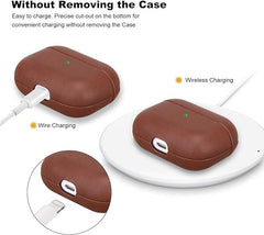 Handmade Series Sheep Leather AirPods Pro Case | Earthy Brown Shockproof Protective Skin Nawazia