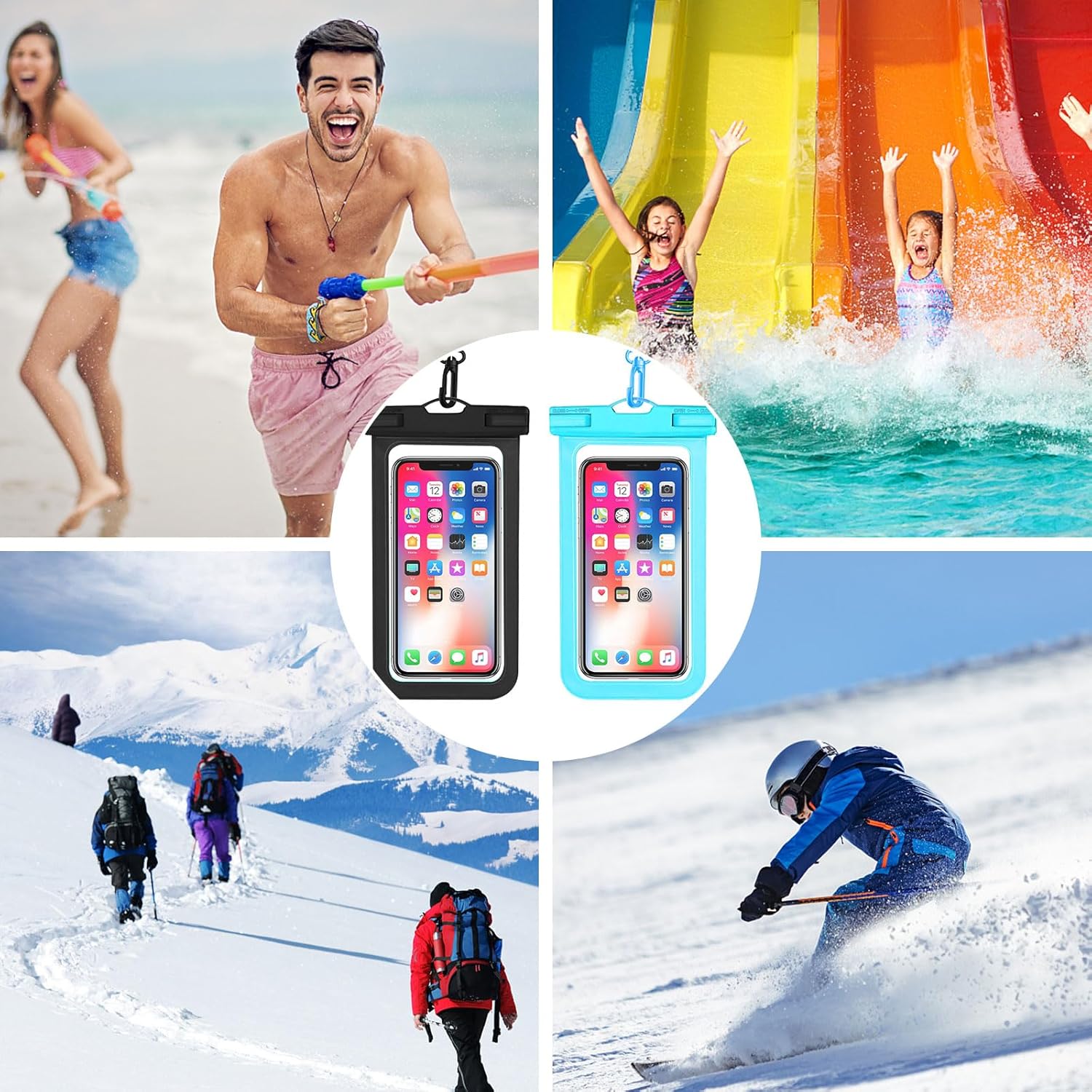 Waterproof Phone Pouch | IPX8 Waterproof Cell Phone Case | Universal Dry Bag for All Mobile Phones | Essential for Beach, Water Sports, & Outdoor Activities Nawazia