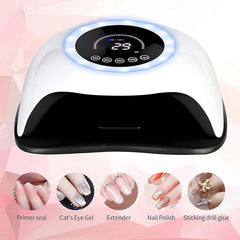 UV LED 168W Nail Lamp | Professional Nail Dryer with 42 LEDs for Gel Polish | Fast Curing Nail Light with 4 Timer Settings | Salon-Quality Manicure at Home Nawazia