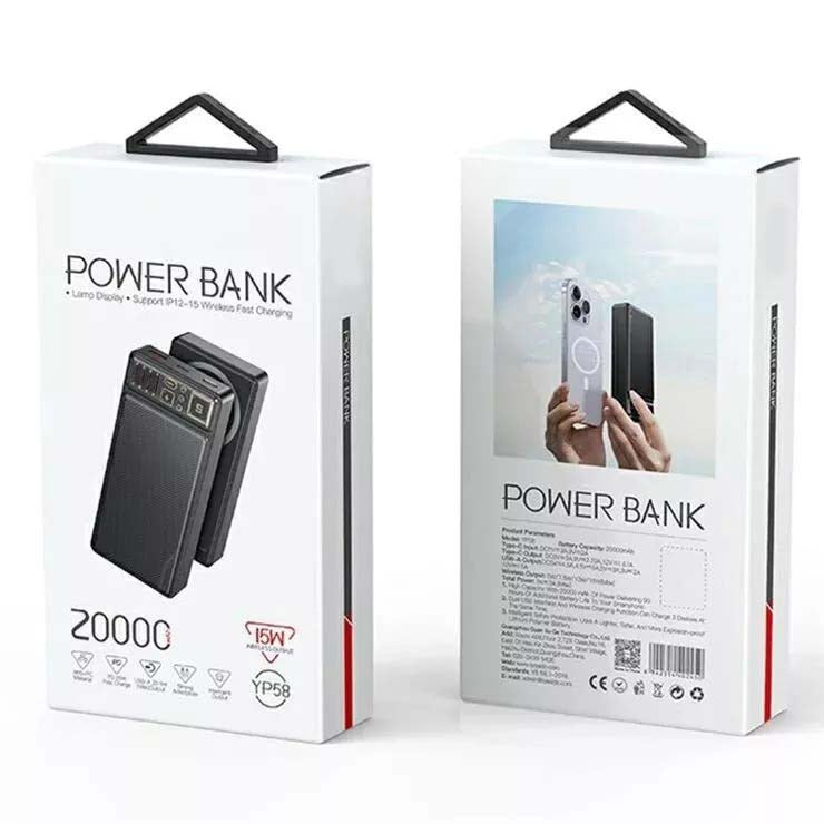 YP58 20000mAh Magnetic Power Bank – USB-C + USB Battery Pack for All Your Devices Nawazia