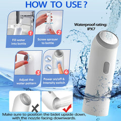Electric Portable Bidet Sprayer – USB Rechargeable, High-Pressure Hygiene Solution with 400mL Large Bottle for Travel, Postpartum, and Baby Cleaning Nawazia
