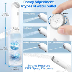 Electric Portable Bidet Sprayer – USB Rechargeable, High-Pressure Hygiene Solution with 400mL Large Bottle for Travel, Postpartum, and Baby Cleaning Nawazia