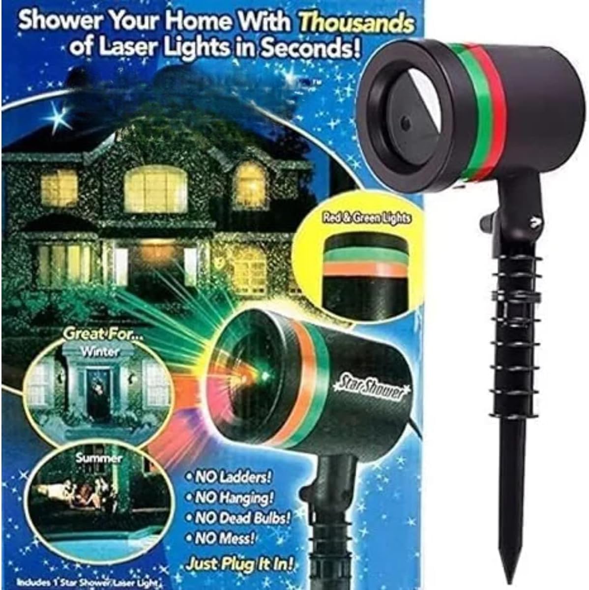 Indoor & Outdoor Laser Light Projector | Thousands of Stars for Parties & Décor Nawazia