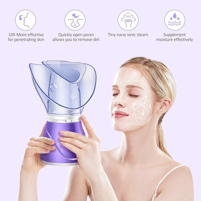 Professional Facial Steamer | Portable Spa Experience for Deep Cleansing and Hydration Nawazia