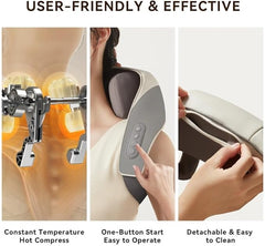 Wireless Back Muscle Relaxing Massage Pillow – Portable Neck, Shoulder, and Back Massager for Pain Relief Nawazia