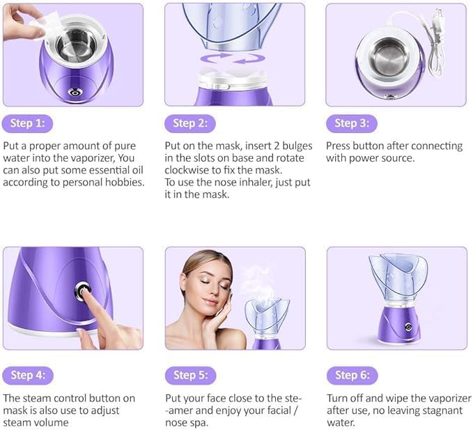 Professional Facial Steamer | Portable Spa Experience for Deep Cleansing and Hydration Nawazia