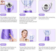 Professional Facial Steamer | Portable Spa Experience for Deep Cleansing and Hydration Nawazia