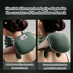 Master Hand Neck & Shoulder Massager with Heat – 3 Modes, 2 Temperature Levels, Cordless Design – Green