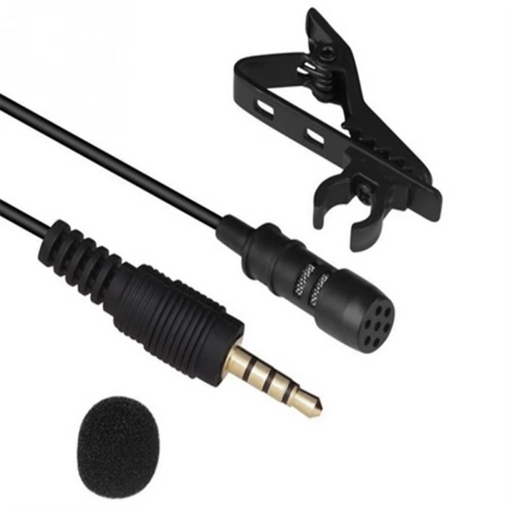 3.5mm Lavalier Microphone for Mobile Phone – Tie Clip, Audio & Video Recording, Stretch-Resistant, Environmentally Friendly, Flexible & Practical Nawazia