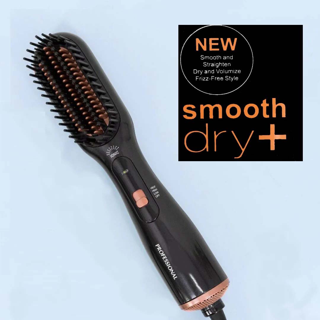 3-in-1 Hair Dryer and Styler – Hair Styling Brush with Smooth Dry Plus Technology for a Radiant Look Nawazia