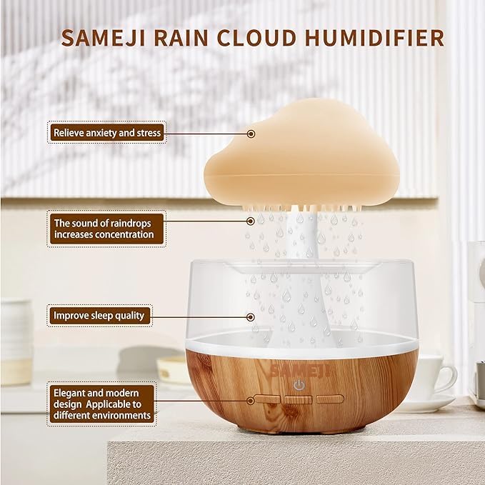 Raining Cloud Night Light Aromatherapy Diffuser | Sleep Aid & Relaxation Nawazia