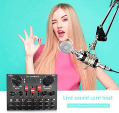 V8S Live Streaming Sound Adapter – High-Quality Audio Interface for Phones and Lap Microphones Nawazia