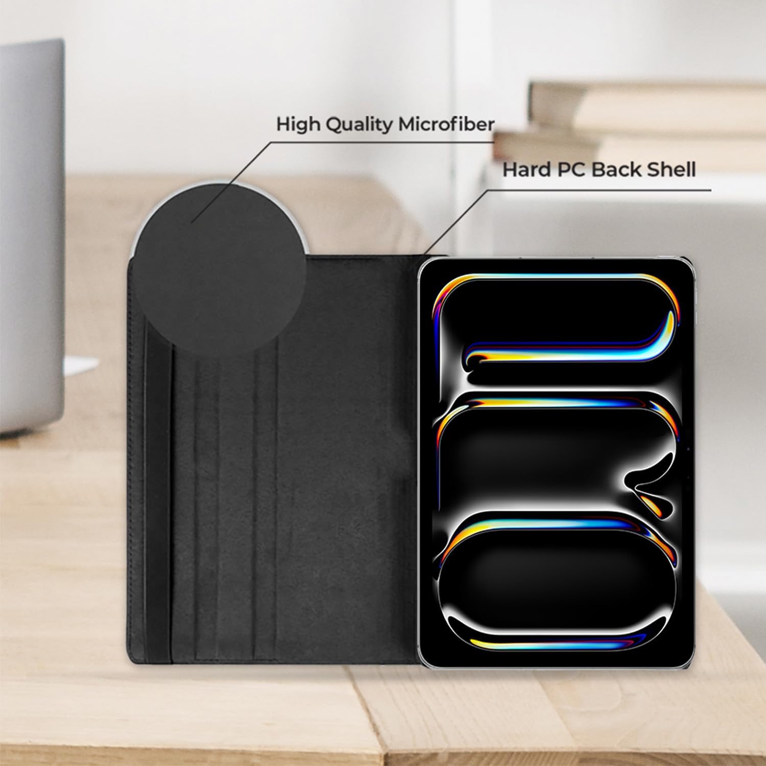 iPad Pro 11" 2024 (M4) Case - 360° Rotating Smart Folio Cover with Auto Sleep/Wake & Multi-Angle Stand (Multi-Color) Nawazia