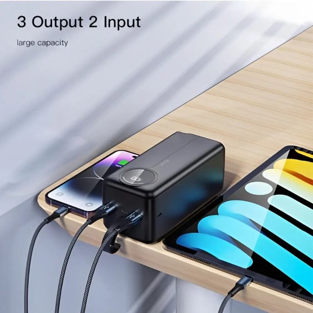 LCD Digital Display Power Bank – 30000mAh Portable Charger with High-Speed Charging Nawazia