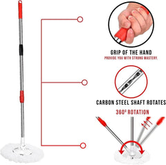 Easy Spin Mop & Bucket Set | 360° Rotating Mop with Stainless Steel Handle Nawazia