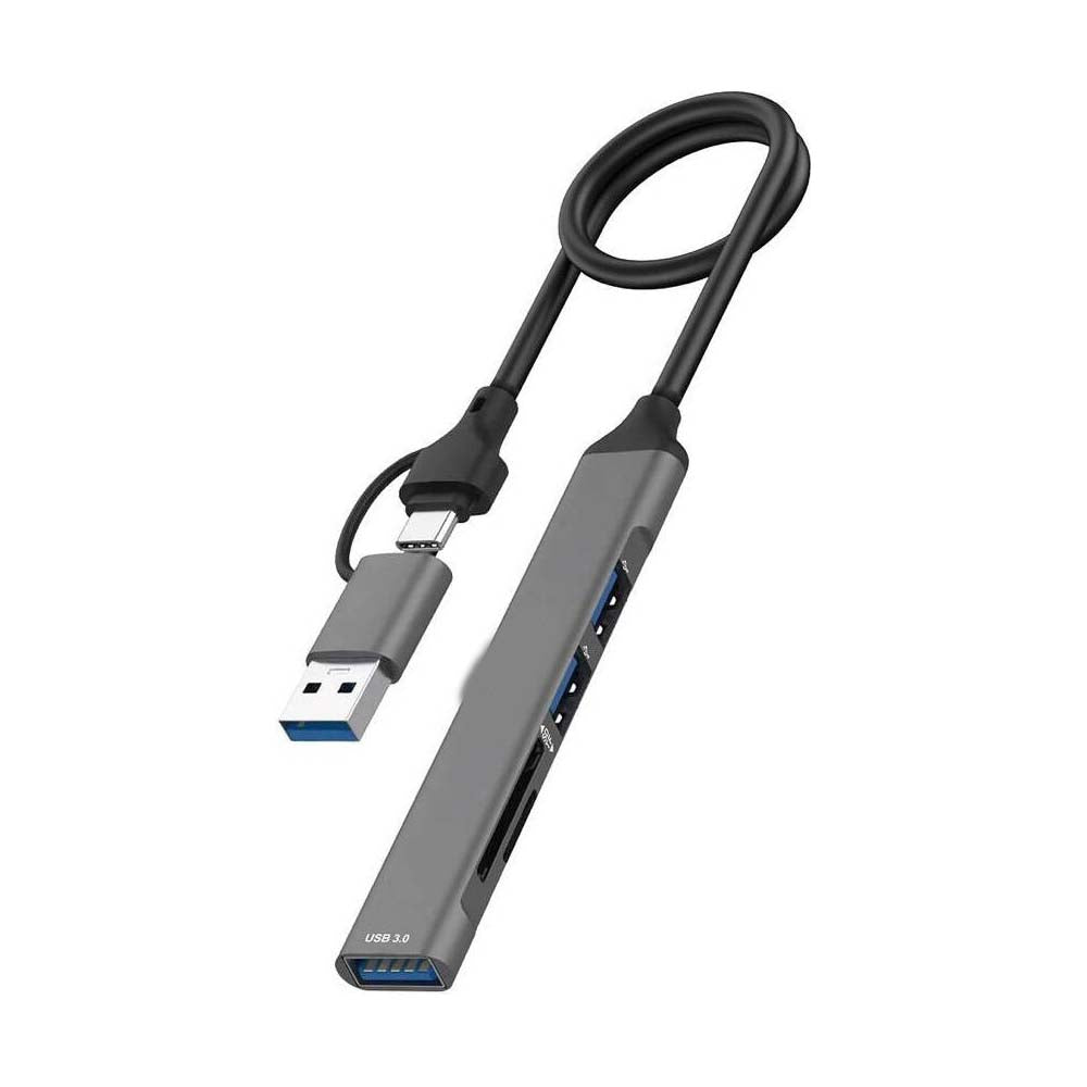 Type-C USB-A 5-in-2 Hub – USB 3.0 and USB 2.0 Connectivity for Efficient Device Management Nawazia