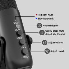 Mc-PW8 Professional USB Microphone – Condenser Desktop Microphone for Gaming, Streaming, Podcasting & Recording Nawazia
