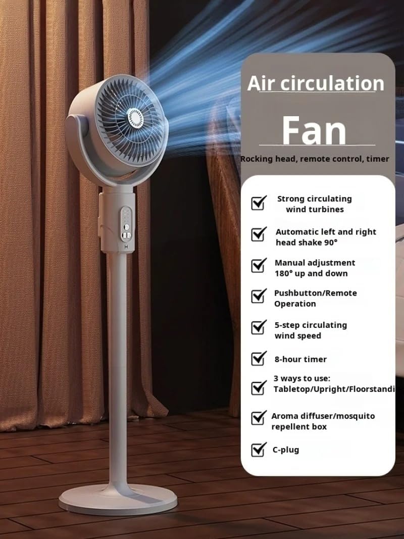 Home Smart Electric Air Cooling Fan – Quiet, Portable Air Circulation System with Remote Control Nawazia