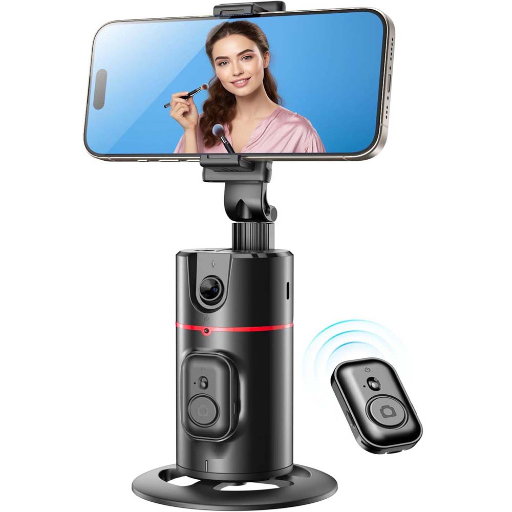 Tripod with Fill Lights – Smart 360° Rotation, Gesture Control, Detachable Remote, and Adjustable Lighting for Vlogging and Live Streaming Nawazia