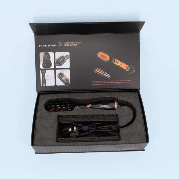 3-in-1 Hair Dryer and Styler – Hair Styling Brush with Smooth Dry Plus Technology for a Radiant Look Nawazia