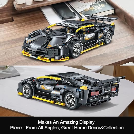 1215-Piece Sports Car Building Blocks | 1:14 Race Car Model Set | STEM Supercar Toy for Boys, Girls & Adults | Collectible Display, Engineering Kit Nawazia