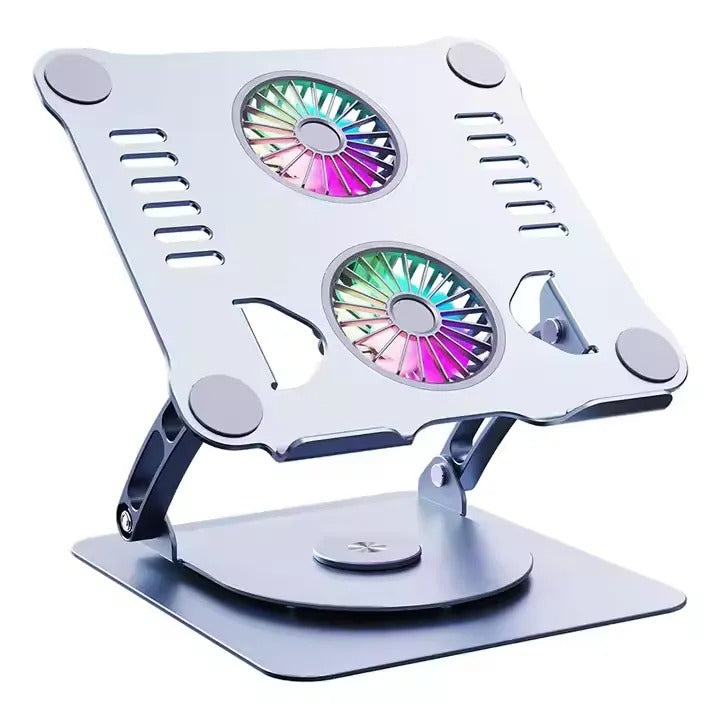 Adjustable Aluminum Desktop Laptop Stand with Cooling Fan