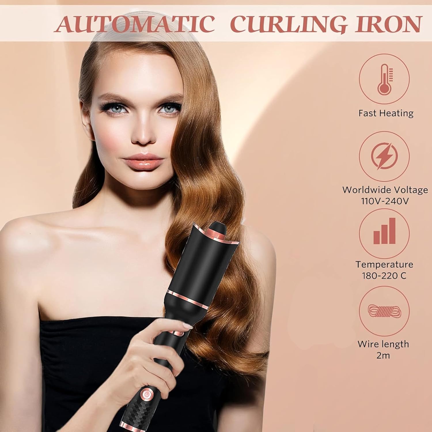 Black Hair Curler Wand Dubai