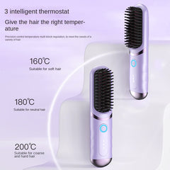 Electric Hair Styler with Curling Iron and Straightener Brush