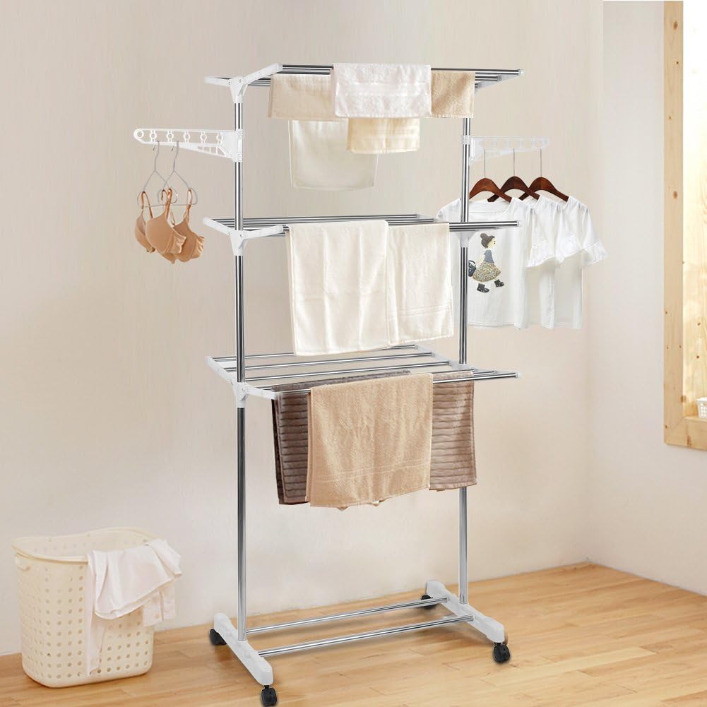 Laundry Drying Rack with Adjustable Shelves
