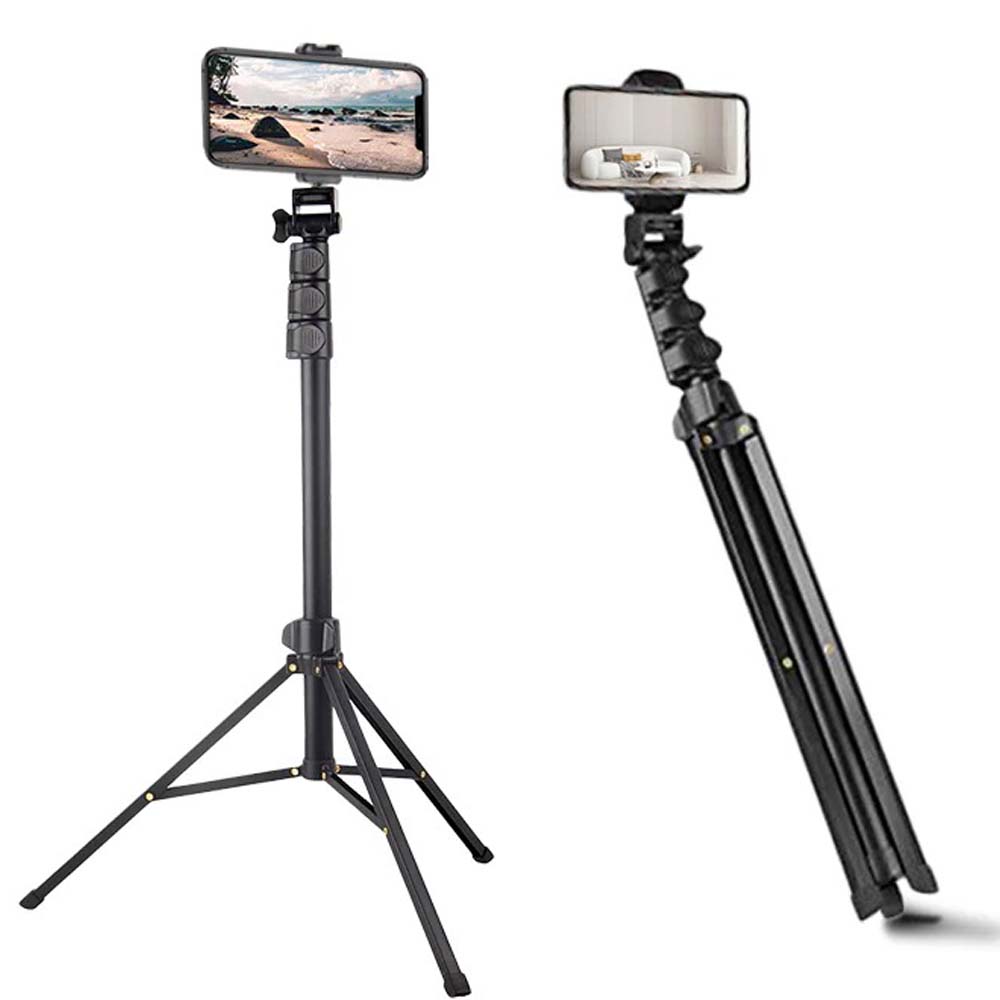 MT-39 2-in-1 Portable Tripod & Selfie Stick, Aluminum Foldable Stand with Adjustable Height,