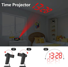 Modern Alarm Clock with Ceiling Projection – Bedroom Gadgets UAE