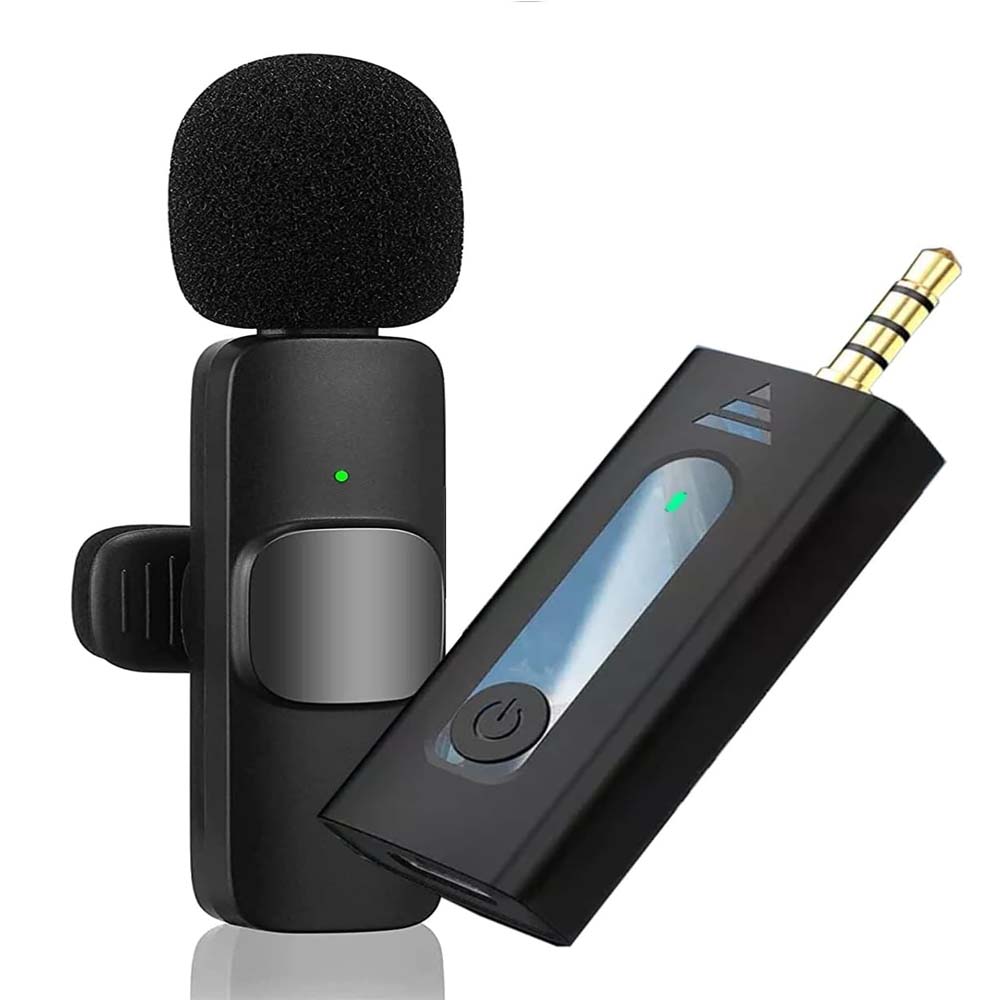 K35 Wireless Microphone – Nawazia Plug & Play Mini Collar Mic for Vlogging, Streaming & Game Recording (3.5mm AUX, UAE ) Nawazia