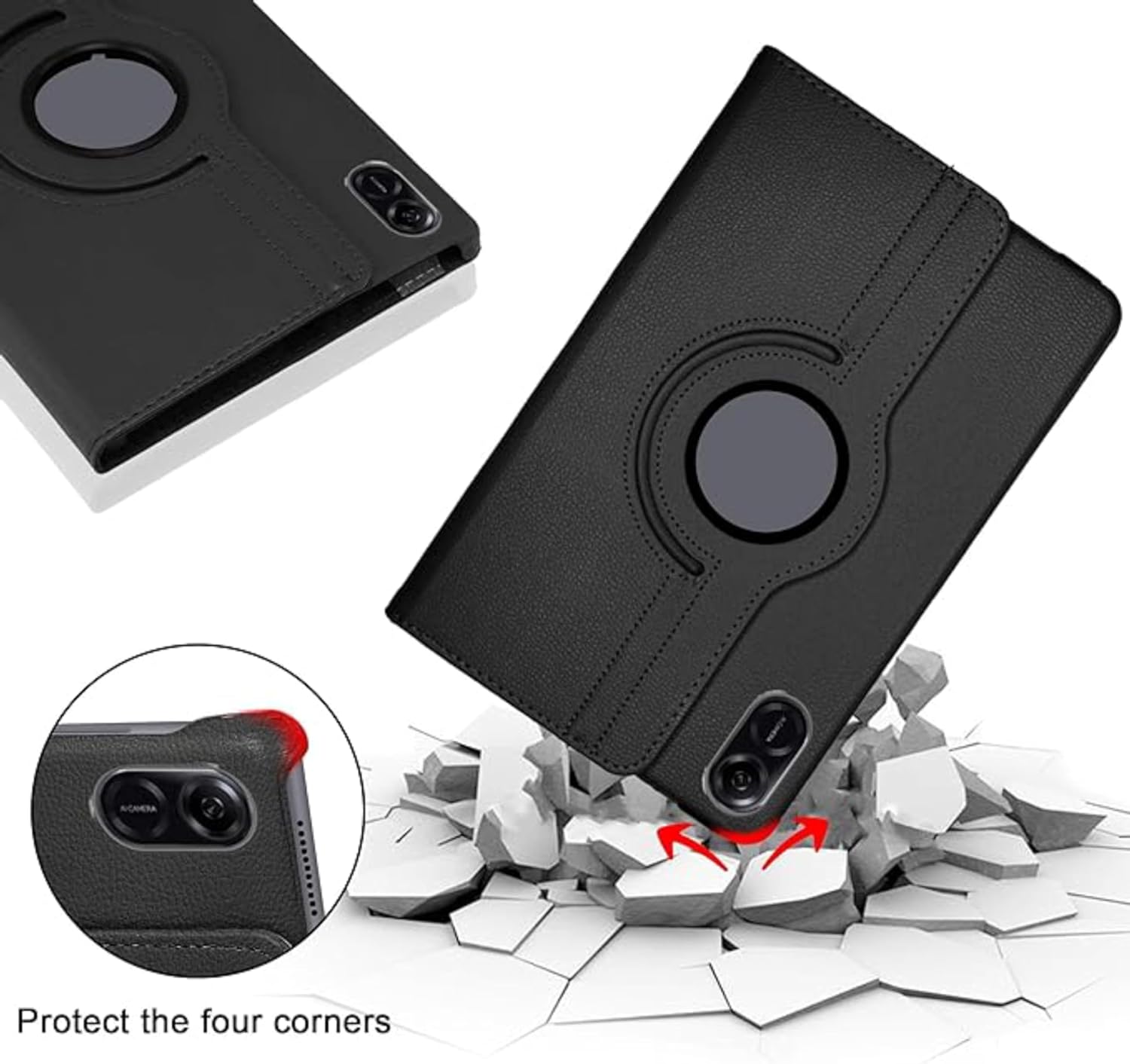 Protective PU Leather Cover for Honor Pad X9/X8 Pro 11.5" with Rotating Stand