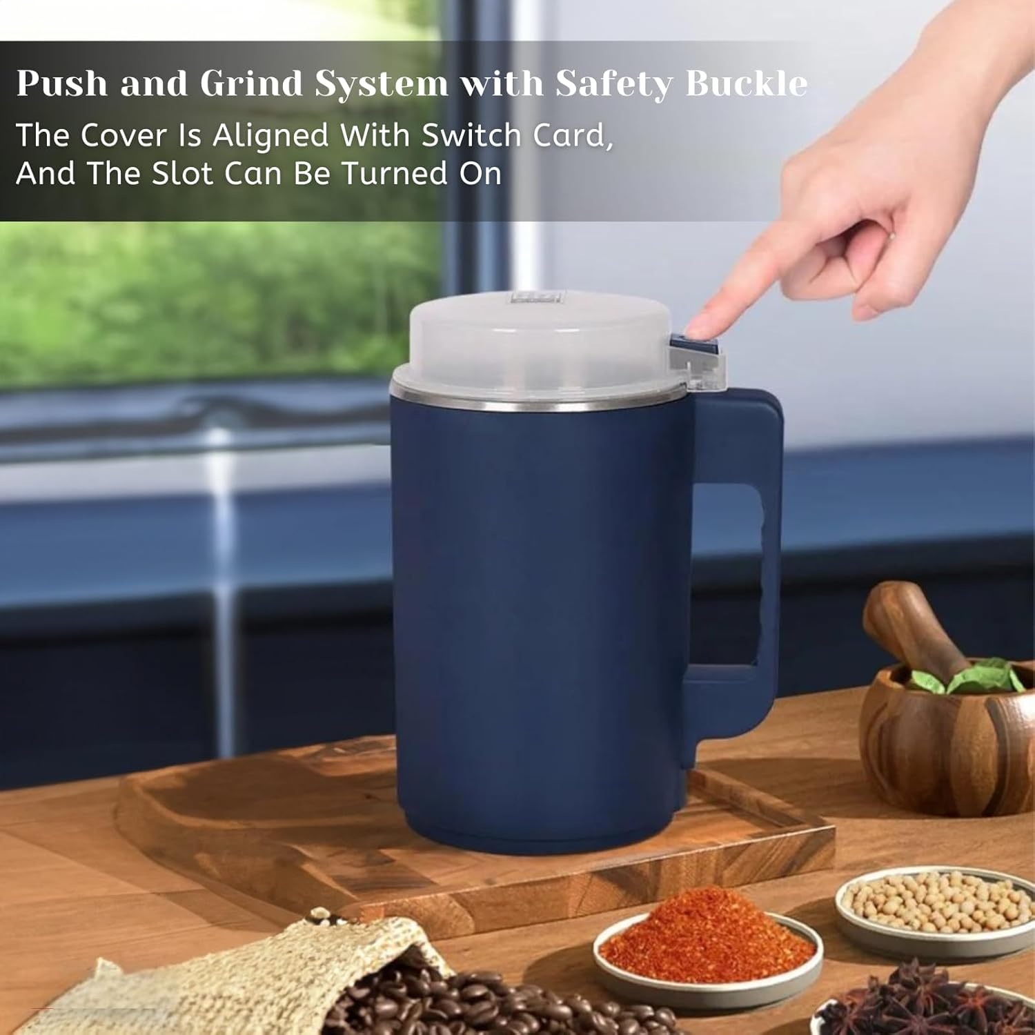 Push and Grind System with Safety Buckle
