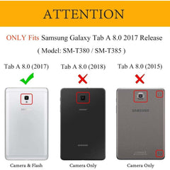 Samsung Galaxy Tab A 8.0" 2017 360° Rotating PU Leather Case with Smart Cover