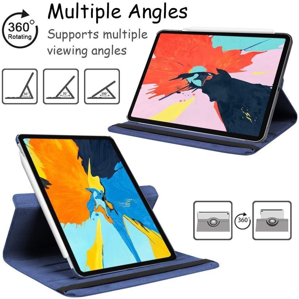 Shockproof 360° Rotating Wallet Folio Case for iPad Pro 12.9" (2015-2017)