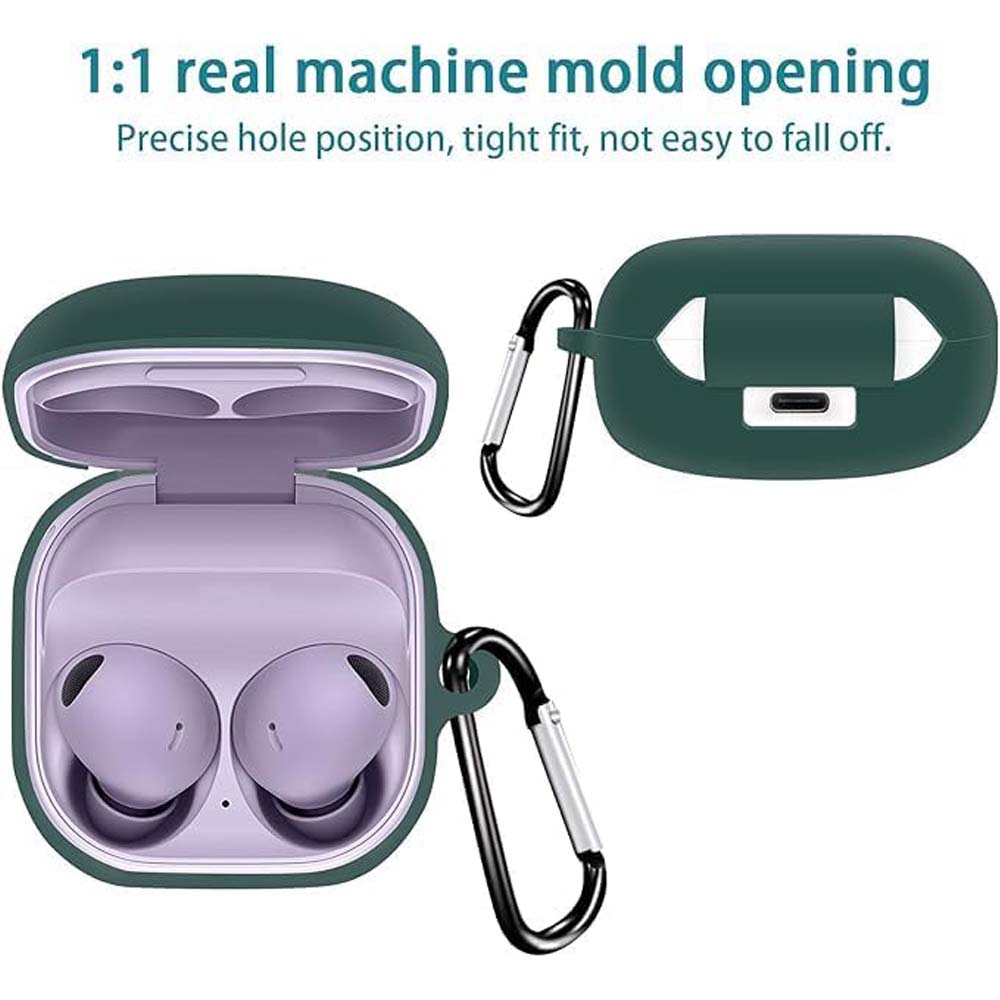 Shockproof Protective Cover with Keychain for Earbuds,